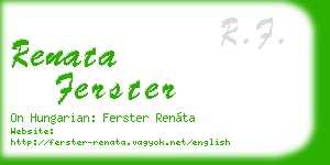 renata ferster business card